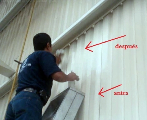 Limpieza de paredes y techos industriales