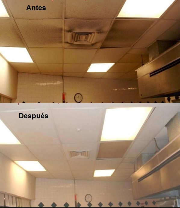 Limpieza de techos humos