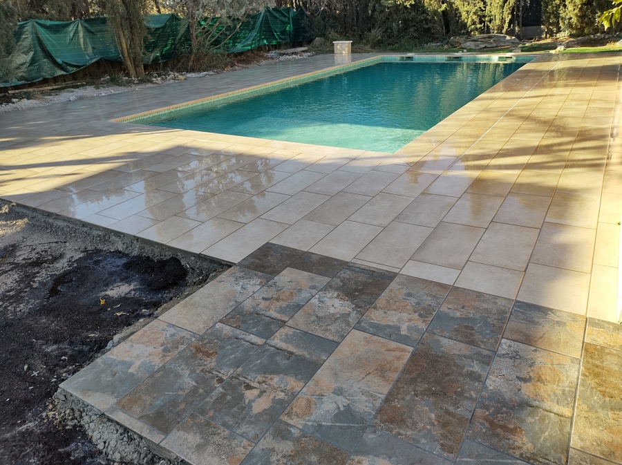 Limpieza final del pavimento.