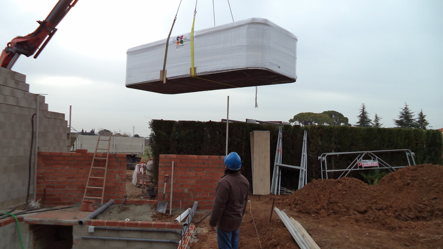 Llegada a la obra del SwimSpa.