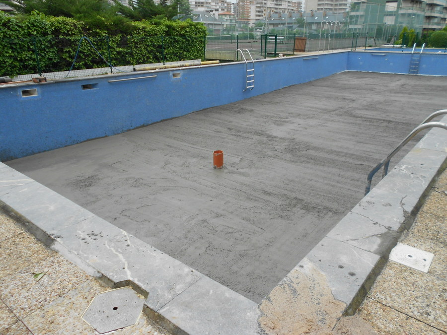 Losa de hormigón terminada.