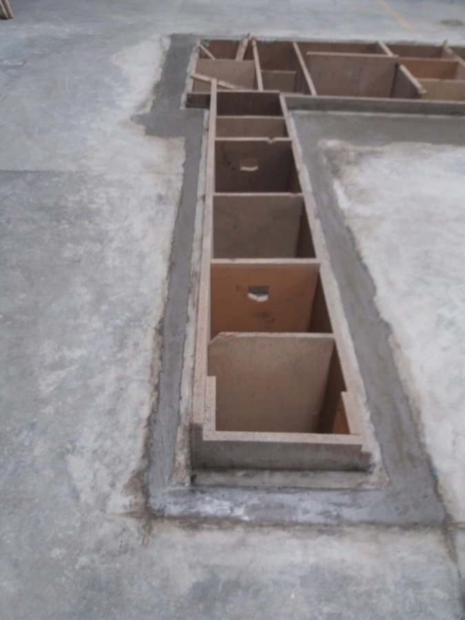 Losa superior bancada con enconfrado