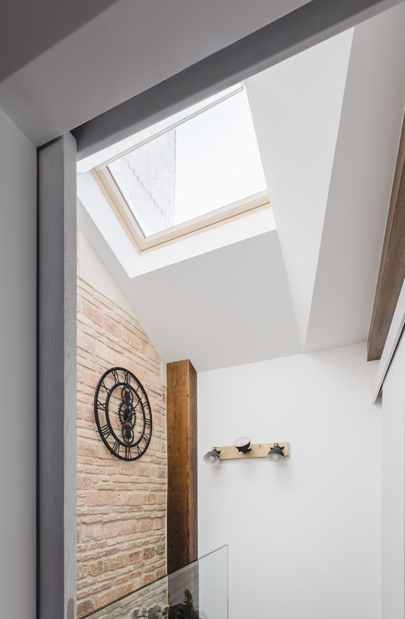 Lucernario sobre a escaleira