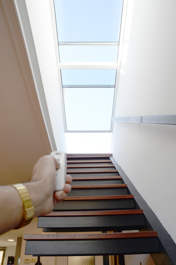 Lucernario telescópico para acceso a terraza