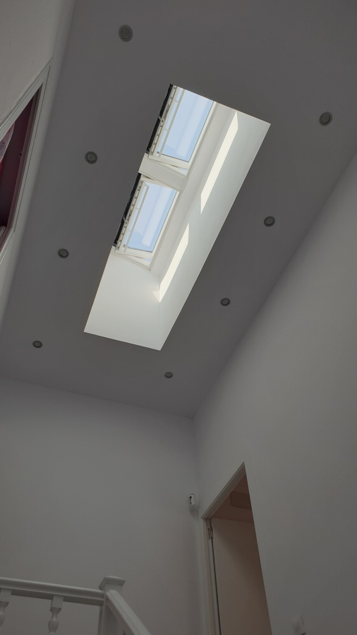 Lucernario, ventana velux y techo de pladur