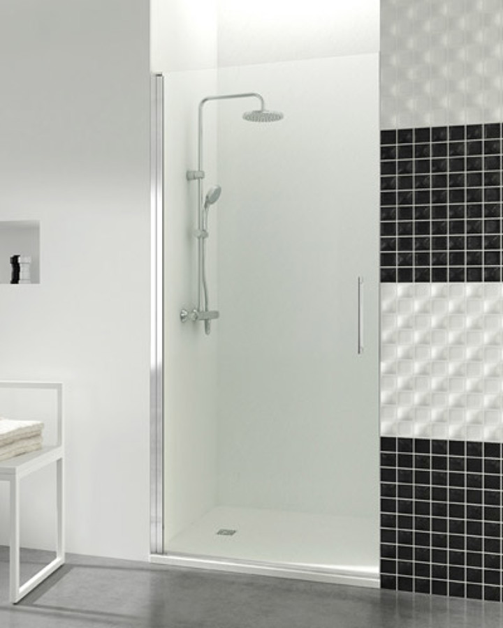 Mampara con puerta practicable