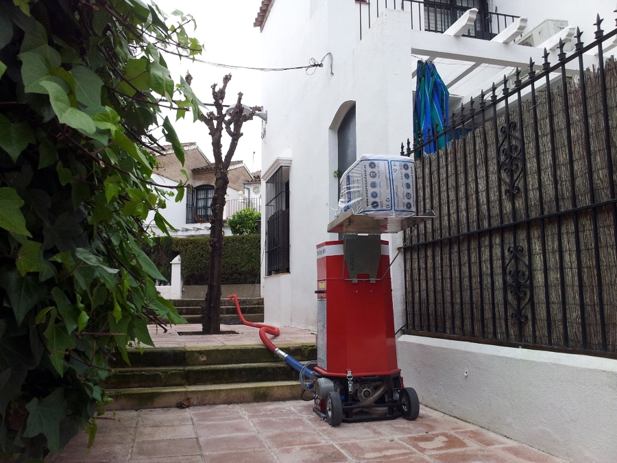 Máquina de insuflar. 