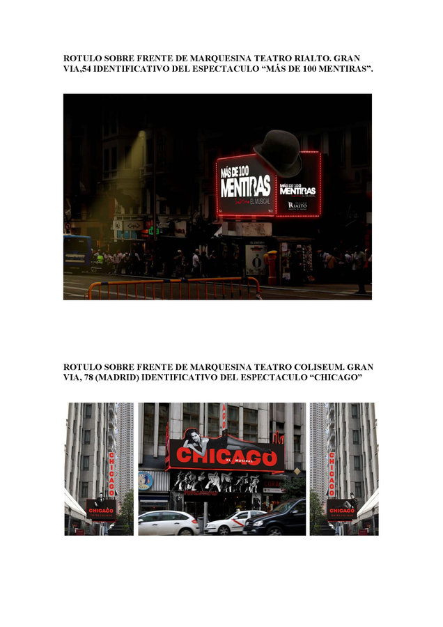 MARQUESINA DE ENTRADA AL TEATRO RIALTO -MADRID