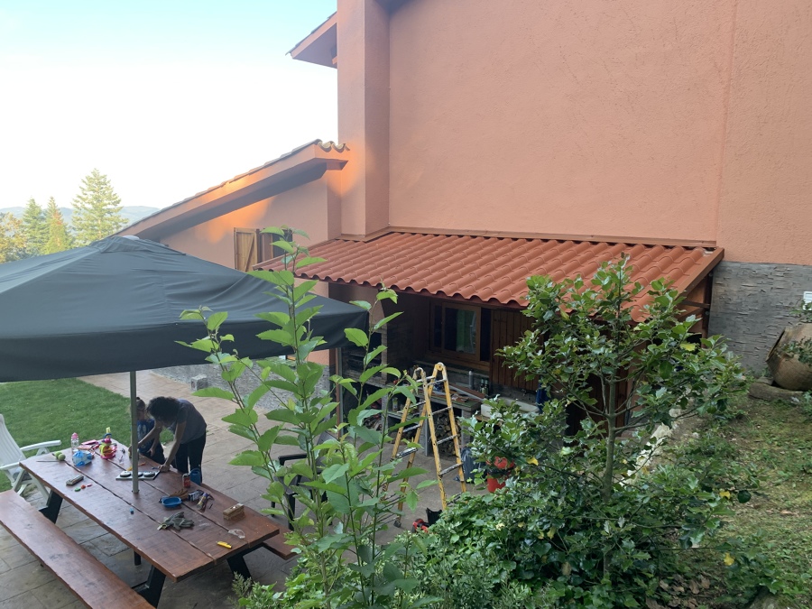 Marquesina sandwich teja