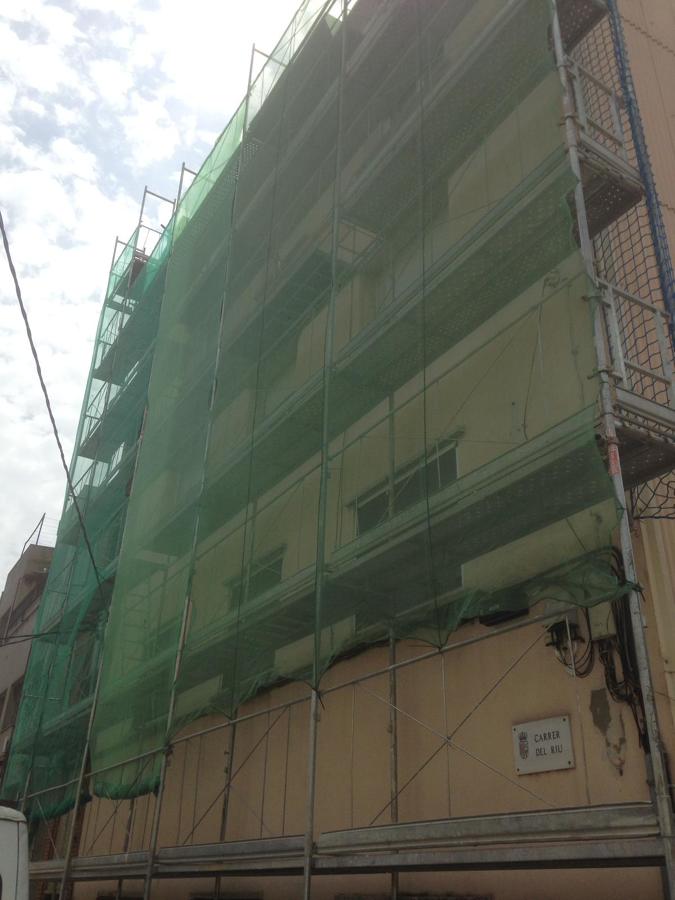 Mayas de protección anti cascotes para viandantes