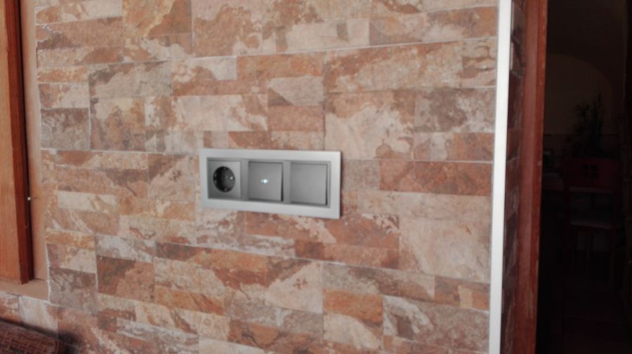 Mecanismos electricidad mod cromado y ceniza