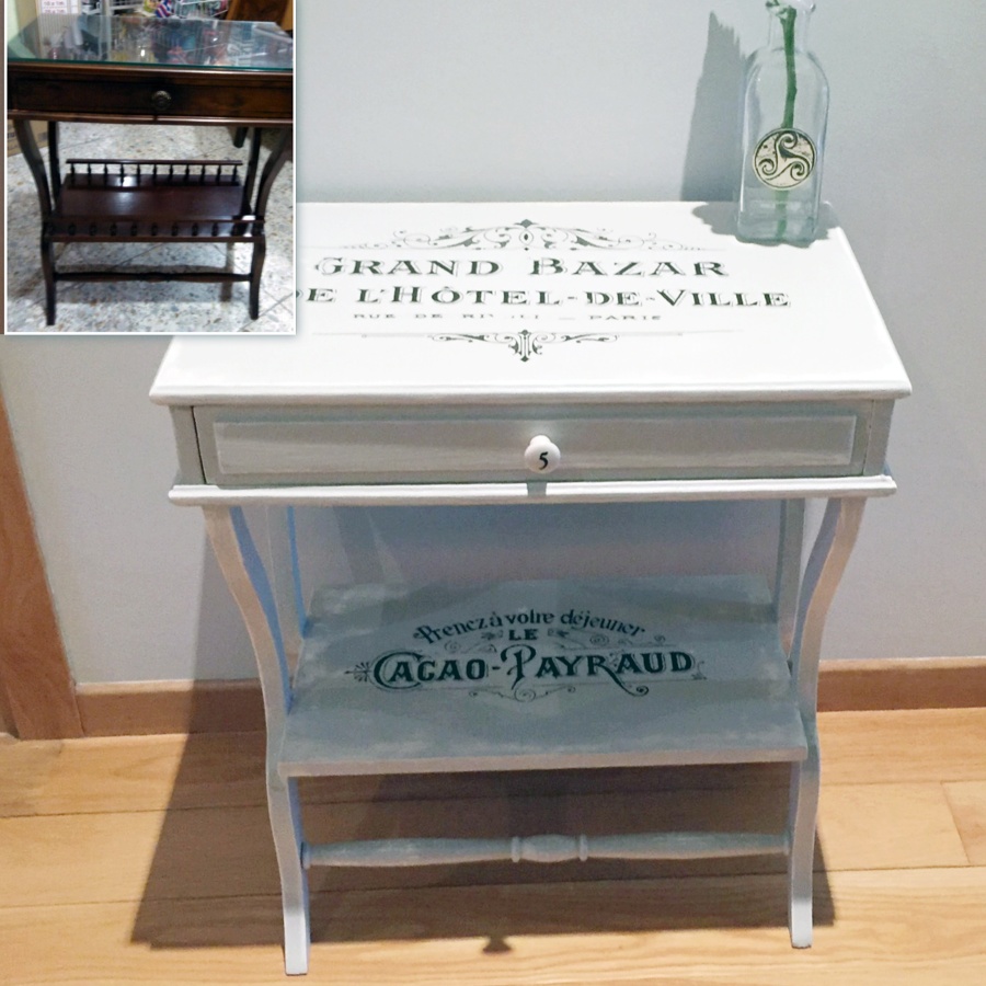 Mes auxiliar restaurada y actualizada