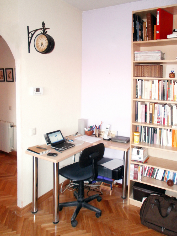 Mesa a medida en escuadra.