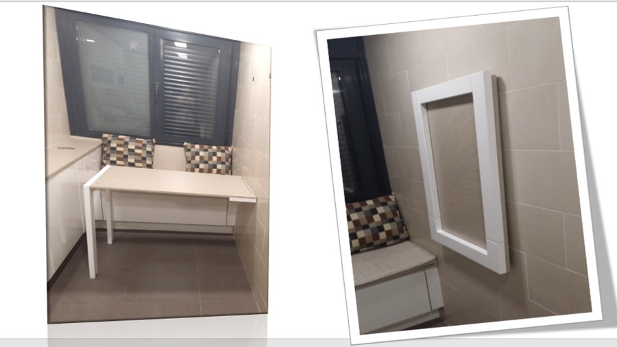 MESA CUADRO ABATIBLE EN COCINA