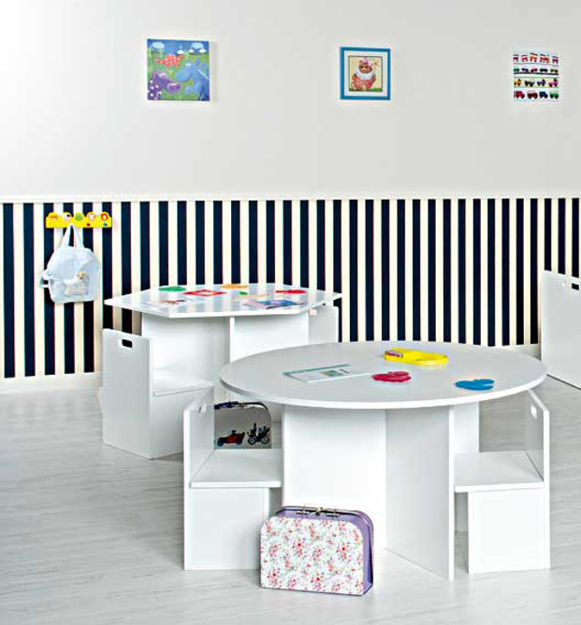mesas infantiles blanco
