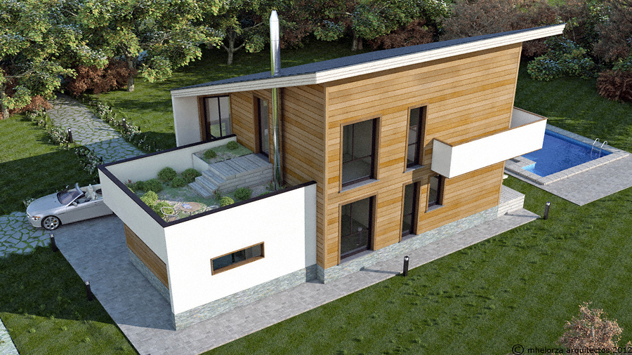 MH140 Casa de Madera Bioclimática