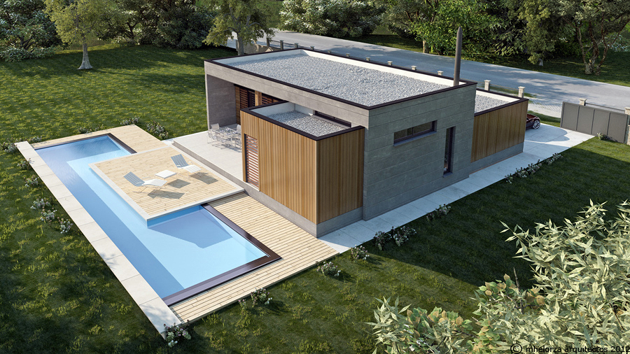 MH95 Casa de madera bioclimática