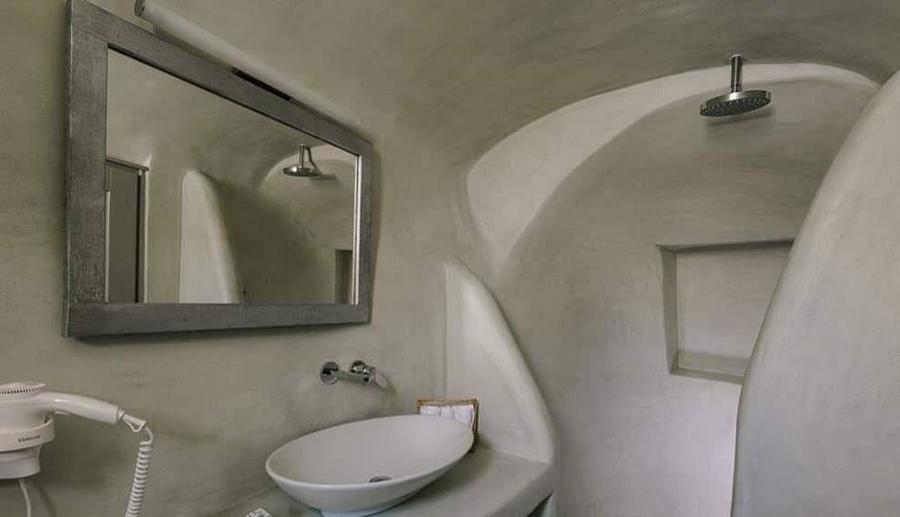 Micro cemento baño rústico