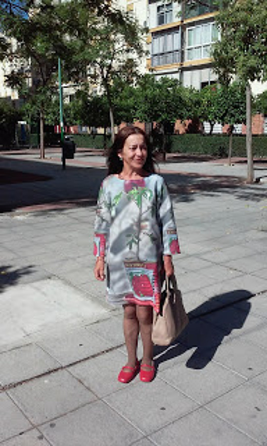 Modelo con el vestido