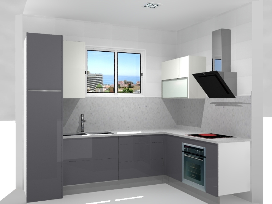 Modelo : gris y blanco