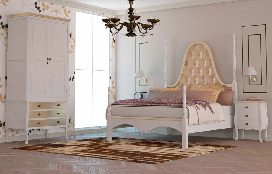 Modelo Luis XVI y cama Romántica