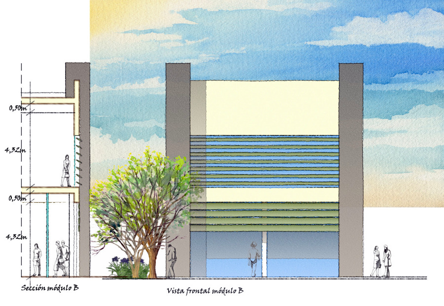Módulo compositivo de fachada