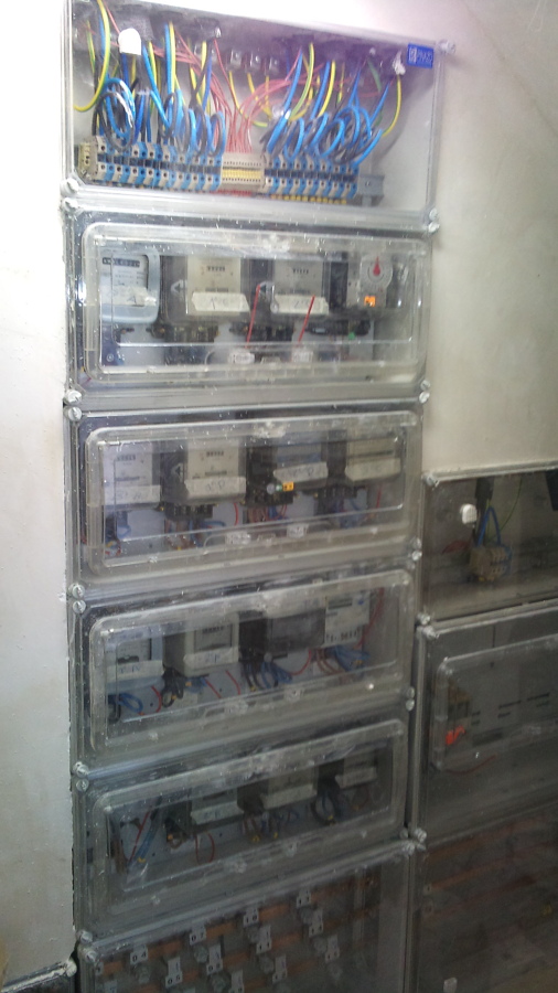 Modulo de contadores antes de ser limpiado