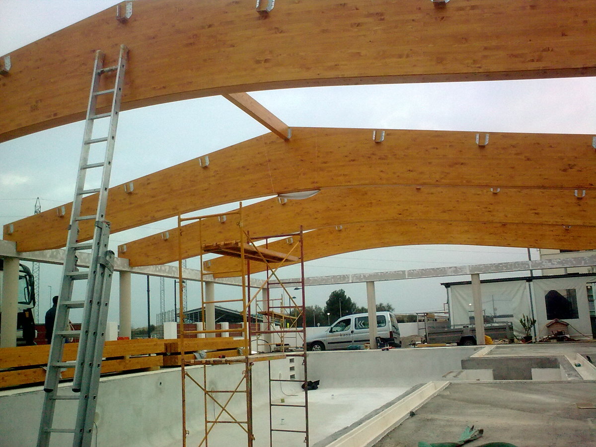 Montaje cubierta piscina