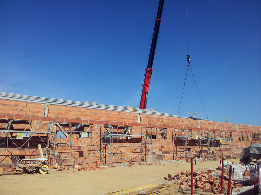 Montaje de bigas para cubierta