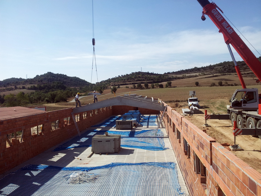 Montaje de bigas para cubierta