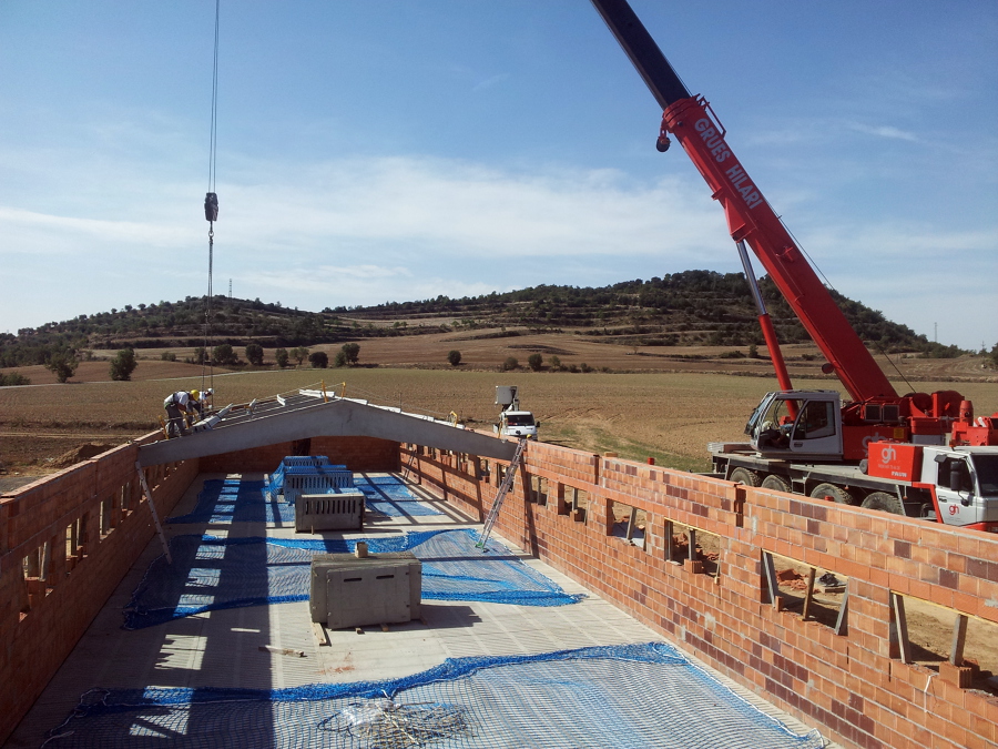 Montaje de bigas para cubierta