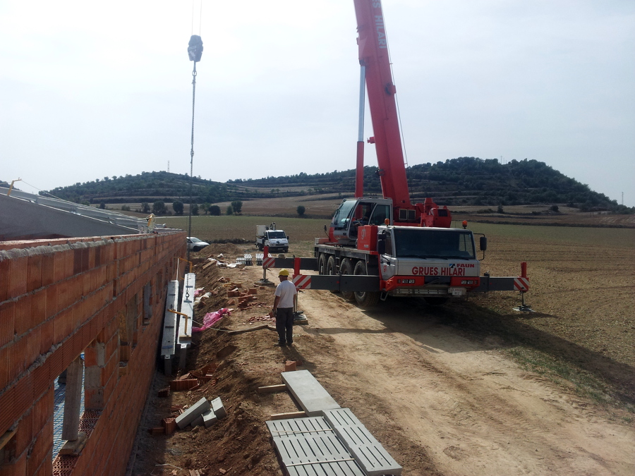 Montaje de bigas para cubierta