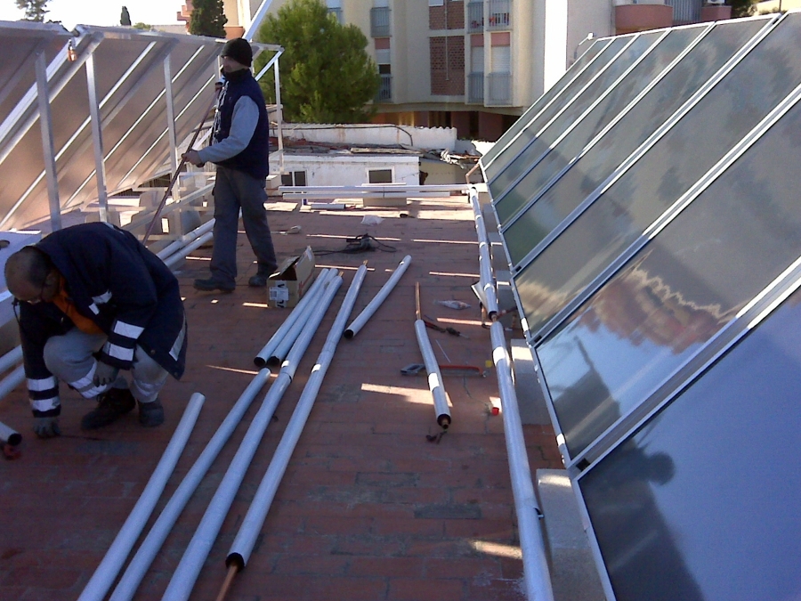 Montaje de instalación solar