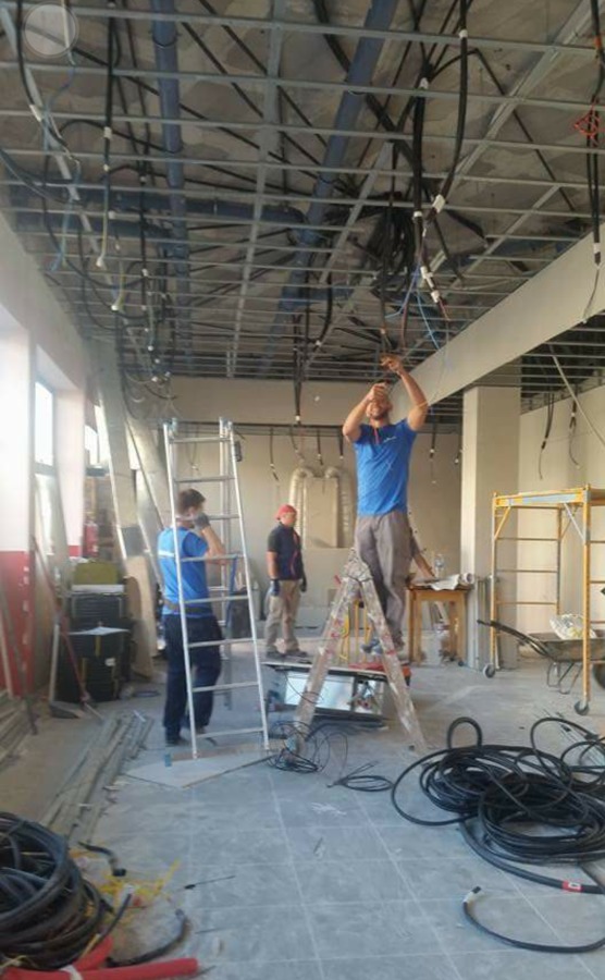 Montaje de pladur. Estructura sobre techo