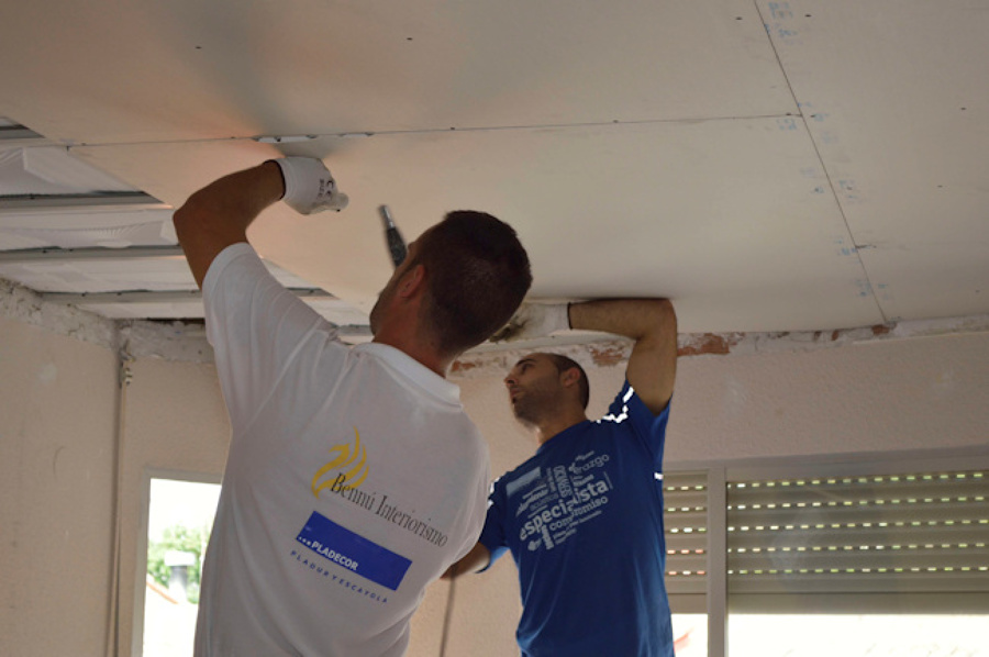 montaje techo pladur