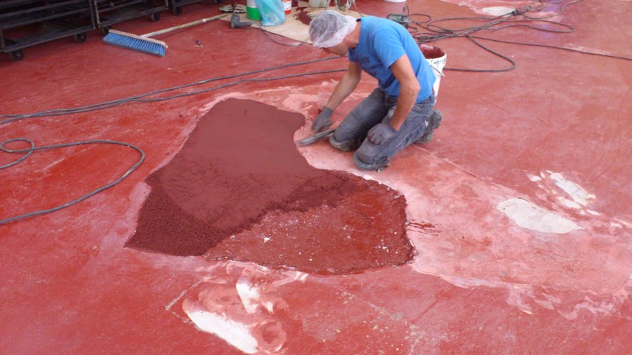 mortero seco epoxi - sobre hormigón dañado