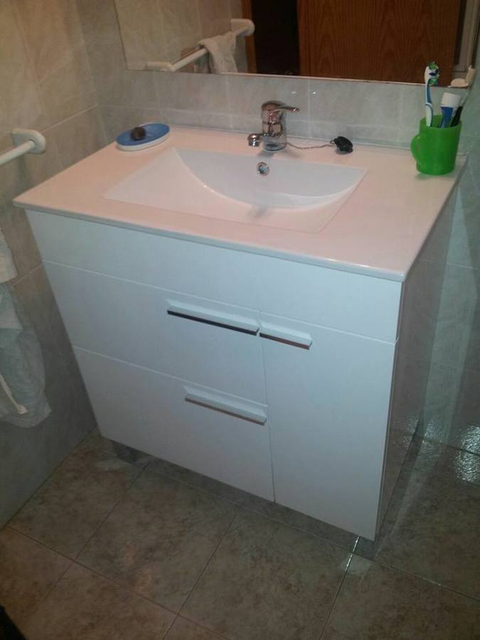 Mueble baño con encimera