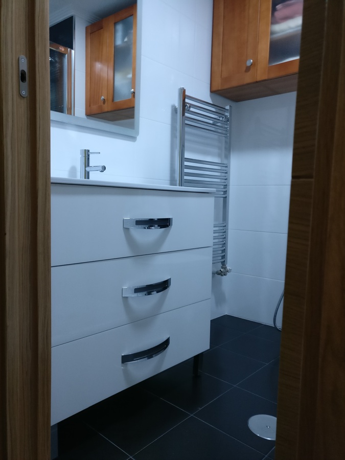 MUEBLE DE BAÑO 3 CAJONES BLANCO BRILLO