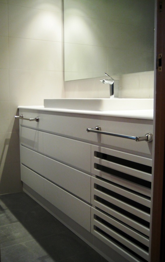 mueble de baño lacado blanco mate