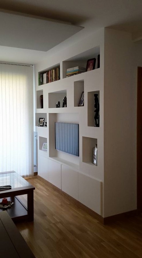 mueble de pladur con puertas lacadas