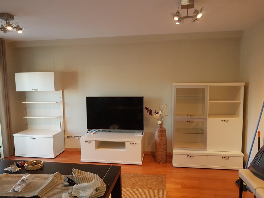 mueble de wengue lacado en blanco