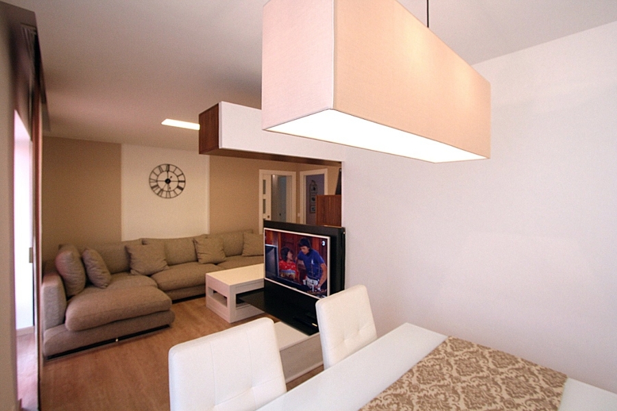 Mueble rotativo TV. Vista des del Comedor