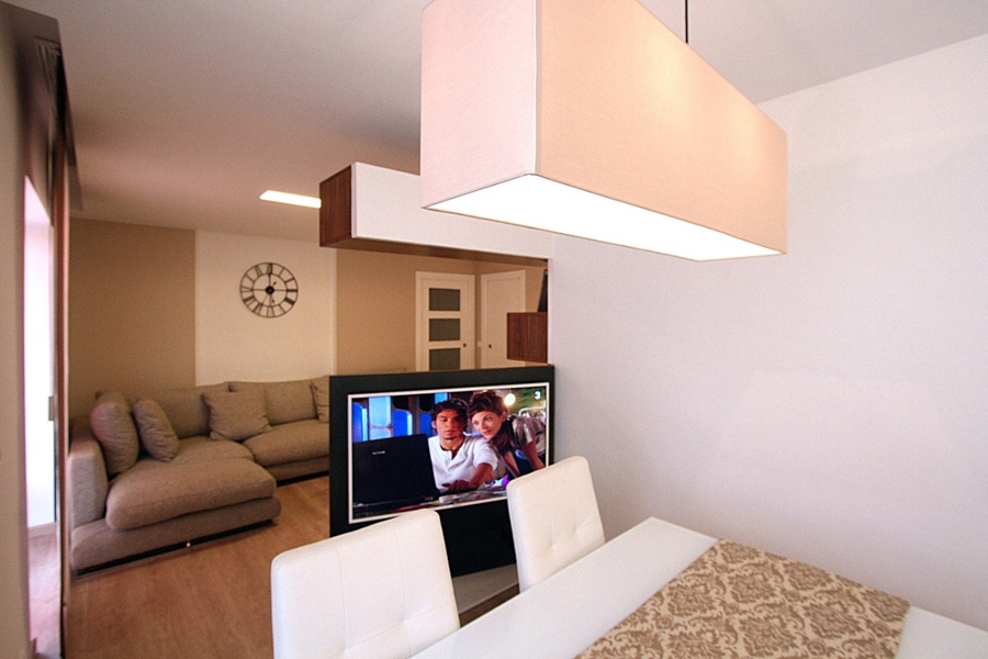 Mueble rotativo TV. Vista des del Comedor