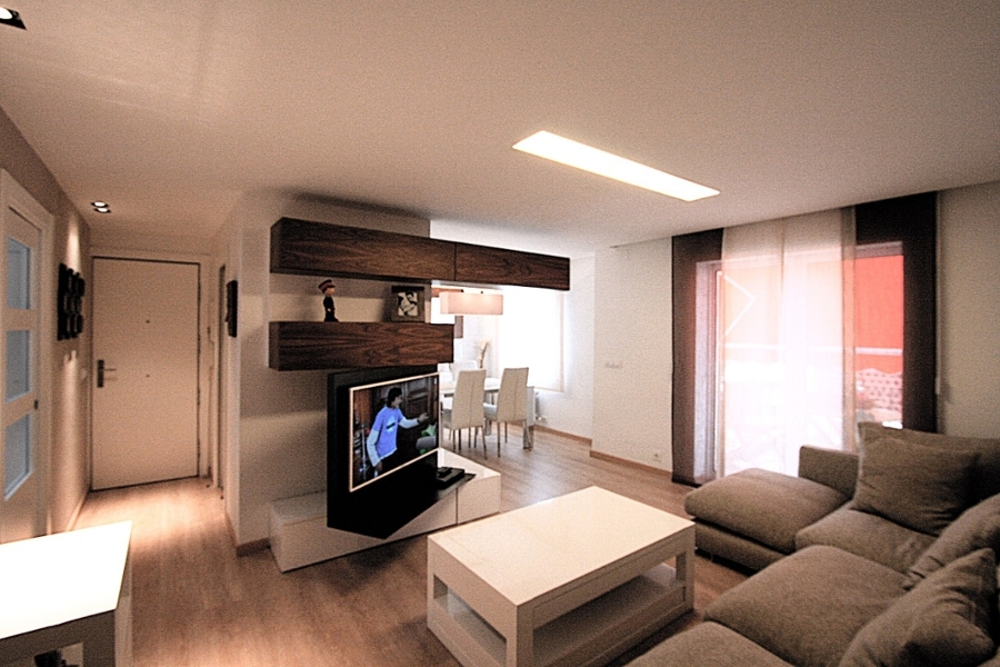 Mueble rotativo TV. Vista des del Salon