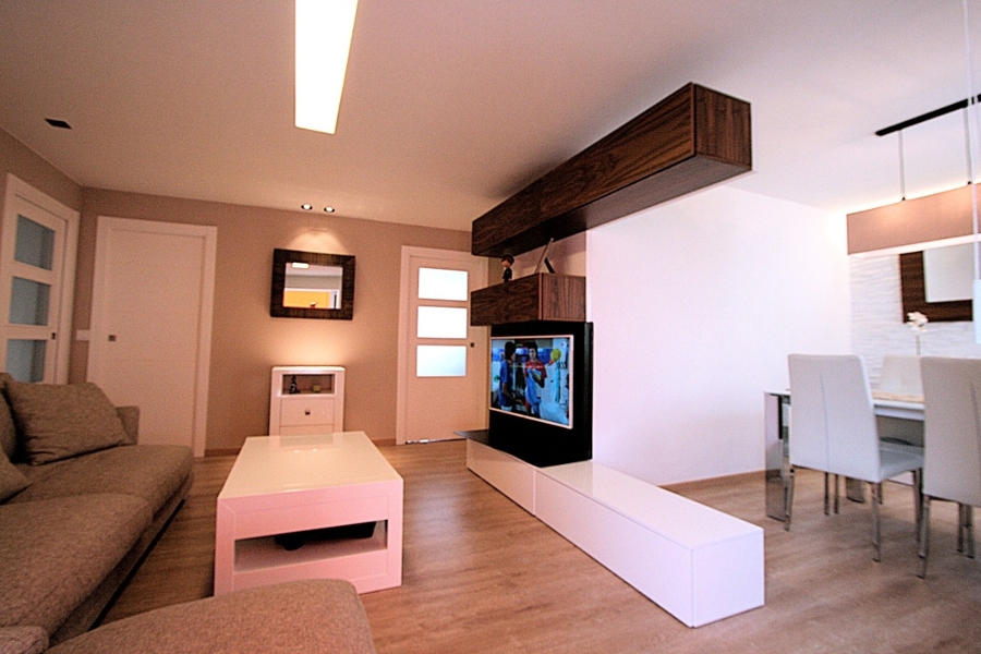 Mueble rotativo TV. Vista desde laTerraza