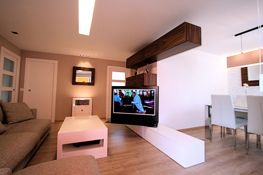 Mueble rotativo TV. Vista desde laTerraza