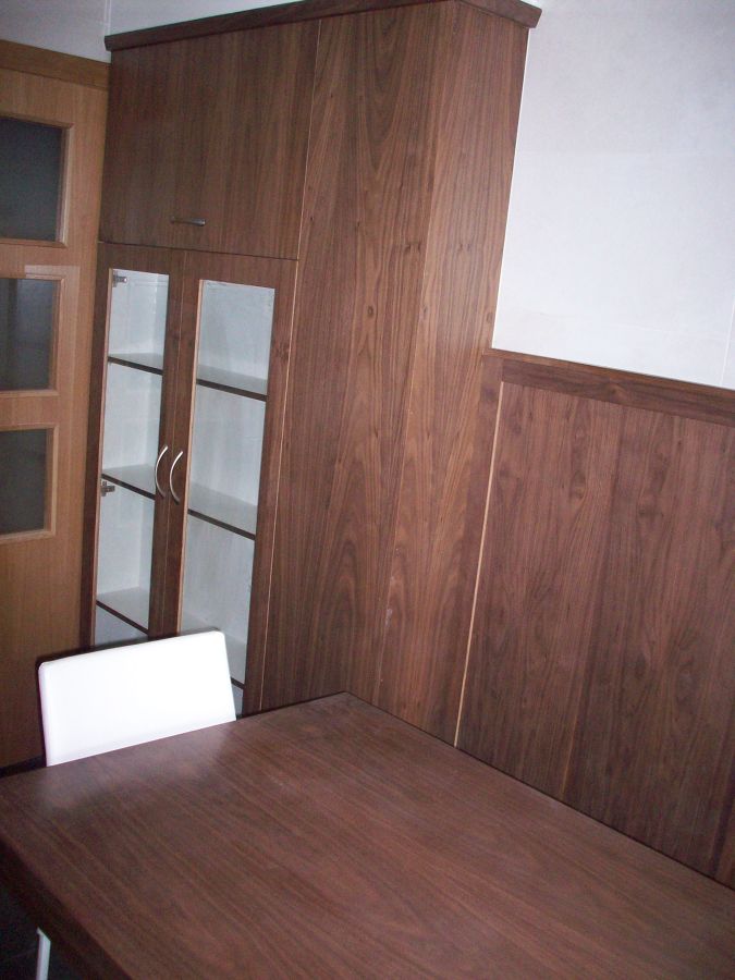 Muebles cocina rechapado de nogal