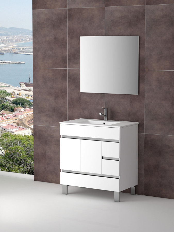 Muebles de baño con puertas y cajones