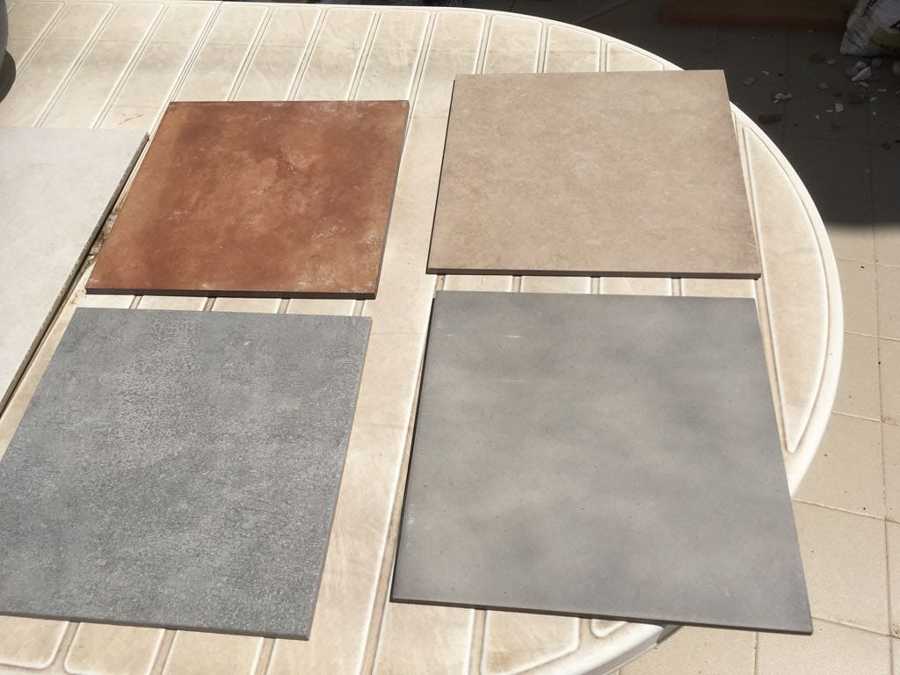 Muestrario de posibles cerámicas