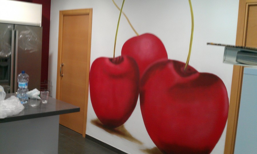 Mural cerezas